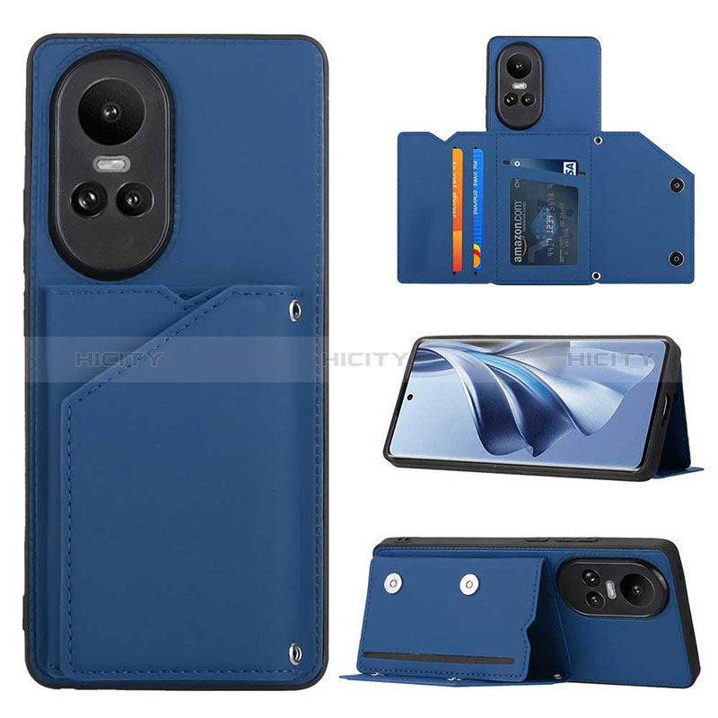 Handyhülle Hülle Luxus Leder Schutzhülle YB2 für Oppo Reno10 5G Blau