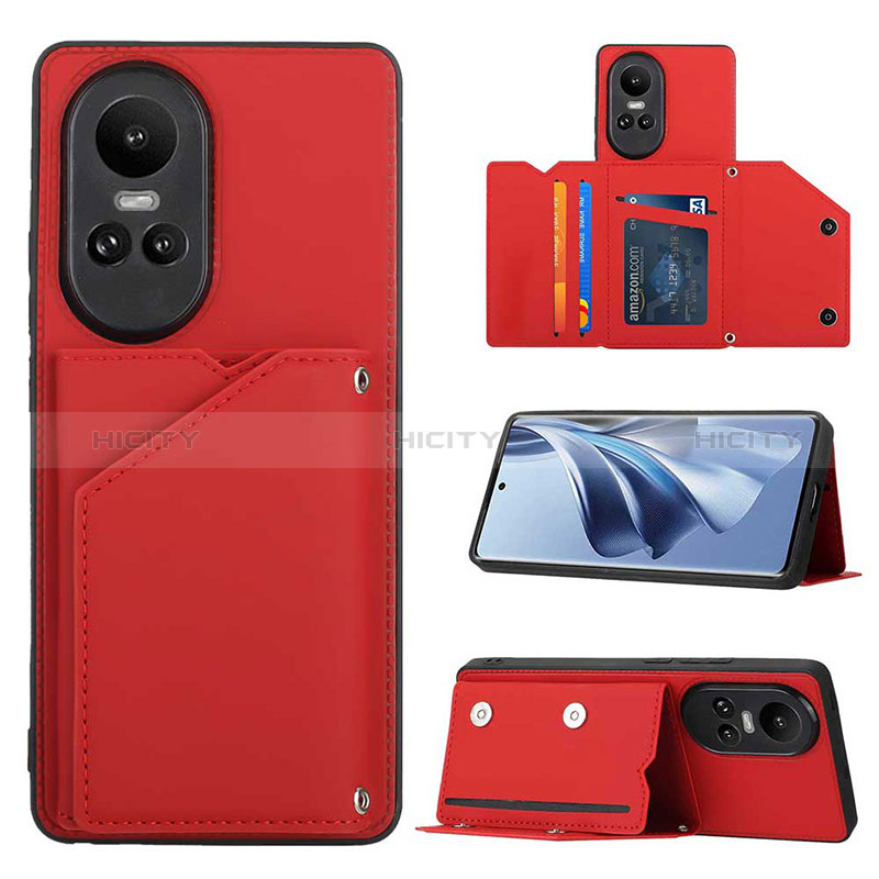 Handyhülle Hülle Luxus Leder Schutzhülle YB2 für Oppo Reno10 5G Rot