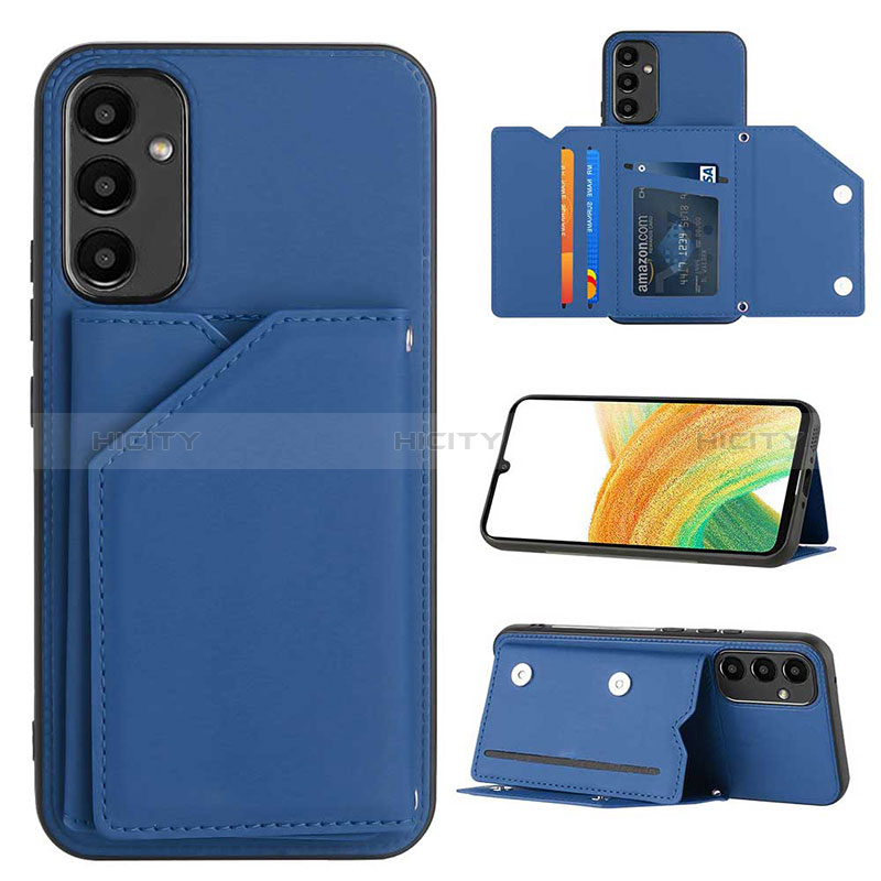 Handyhülle Hülle Luxus Leder Schutzhülle YB2 für Samsung Galaxy A34 5G Blau