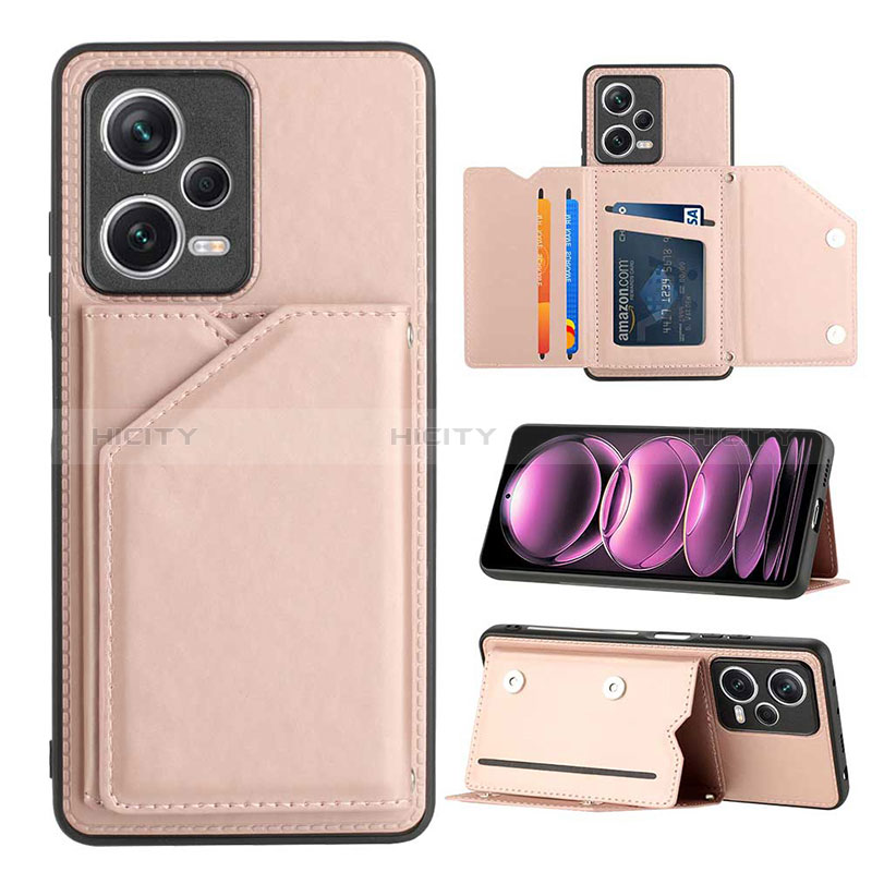 Handyhülle Hülle Luxus Leder Schutzhülle YB2 für Xiaomi Redmi Note 12 Pro 5G Rosegold