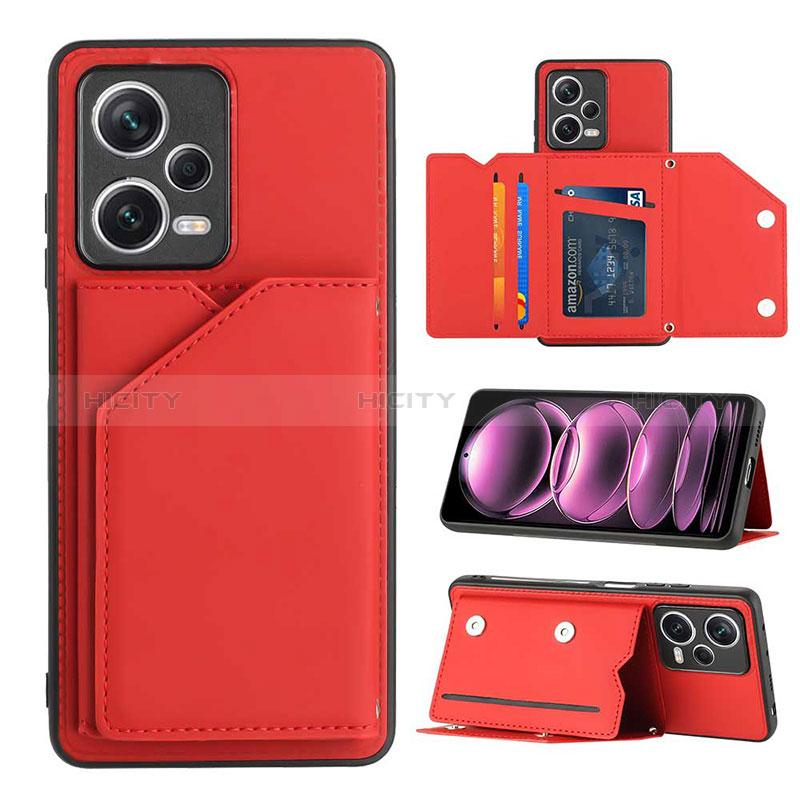 Handyhülle Hülle Luxus Leder Schutzhülle YB2 für Xiaomi Redmi Note 12 Pro 5G Rot Plus