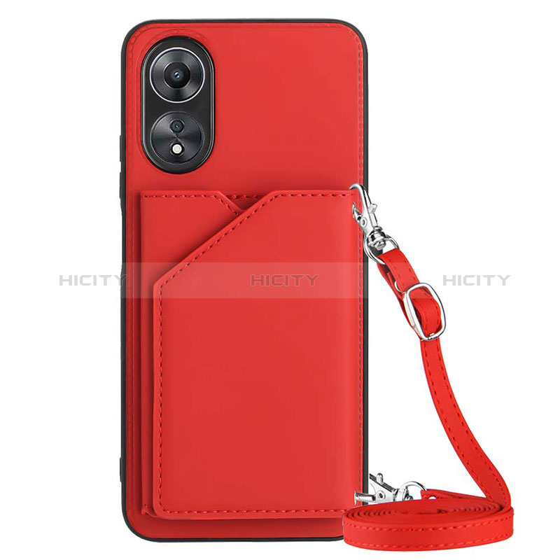 Handyhülle Hülle Luxus Leder Schutzhülle YB3 für Oppo A17 Rot Plus