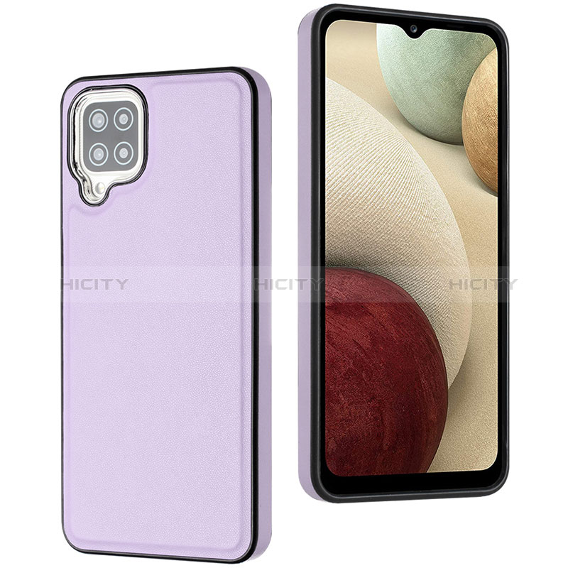 Handyhülle Hülle Luxus Leder Schutzhülle YB3 für Samsung Galaxy A12 Nacho Violett