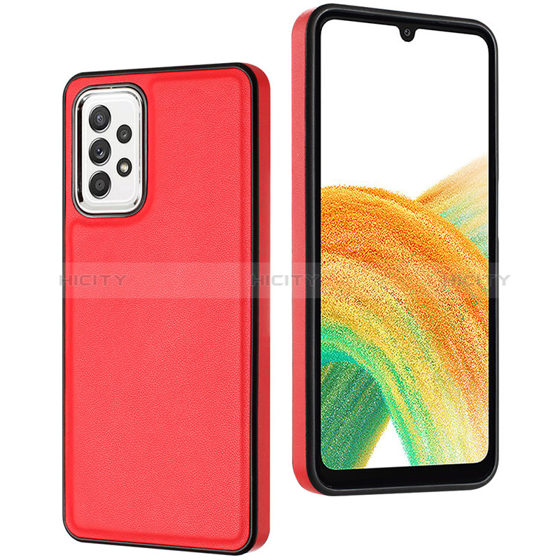 Handyhülle Hülle Luxus Leder Schutzhülle YB3 für Samsung Galaxy A73 5G Rot Plus