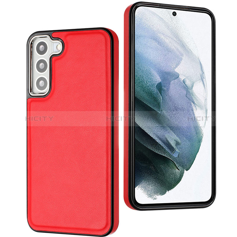 Handyhülle Hülle Luxus Leder Schutzhülle YB3 für Samsung Galaxy S21 FE 5G Rot Plus