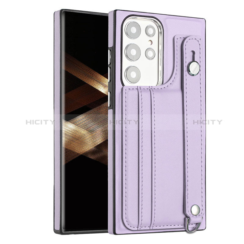 Handyhülle Hülle Luxus Leder Schutzhülle YB4 für Samsung Galaxy S24 Ultra 5G Violett