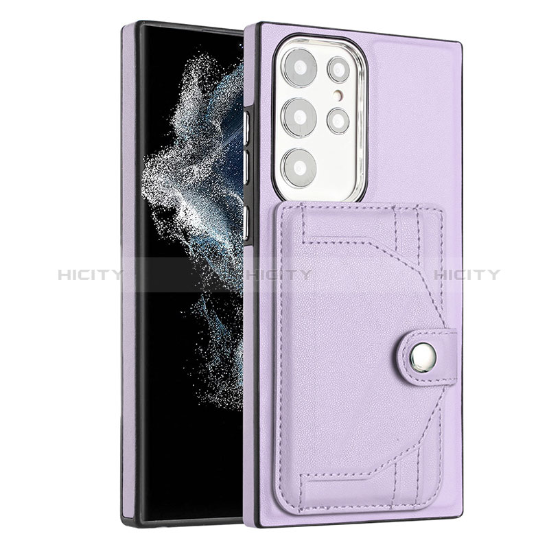 Handyhülle Hülle Luxus Leder Schutzhülle YB5 für Samsung Galaxy S22 Ultra 5G Violett