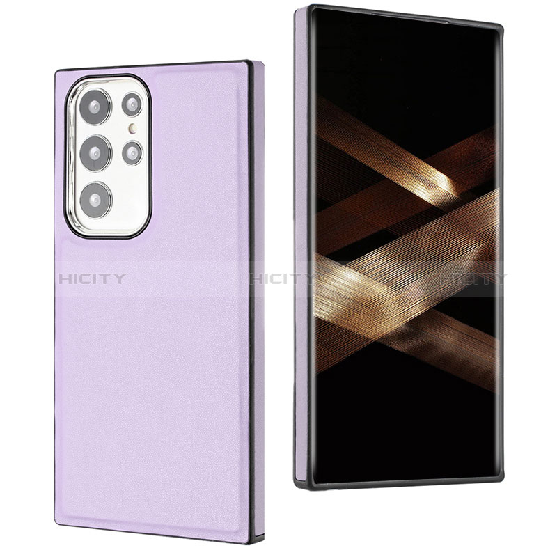 Handyhülle Hülle Luxus Leder Schutzhülle YB6 für Samsung Galaxy S24 Ultra 5G Violett Plus