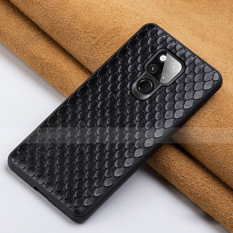 Handyhülle Hülle Luxus Leder Schutzhülle Z01 für Huawei Mate 20 X 5G Schwarz