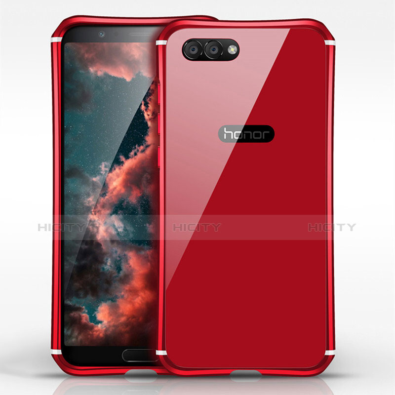 Handyhülle Hülle Luxus Metall Rahmen und Kunststoff für Huawei Honor V10 Rot