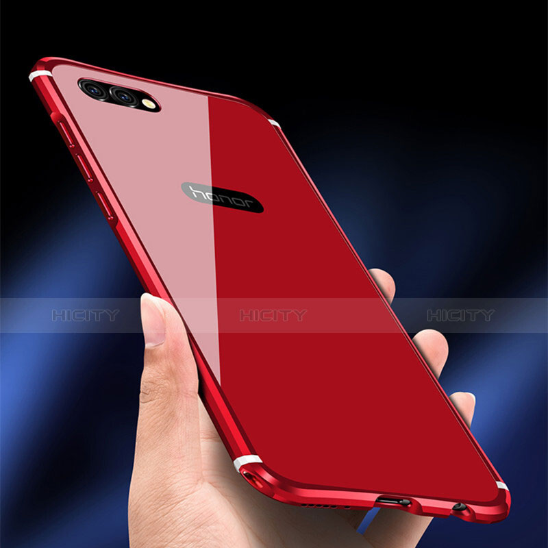 Handyhülle Hülle Luxus Metall Rahmen und Kunststoff für Huawei Honor V10 Rot