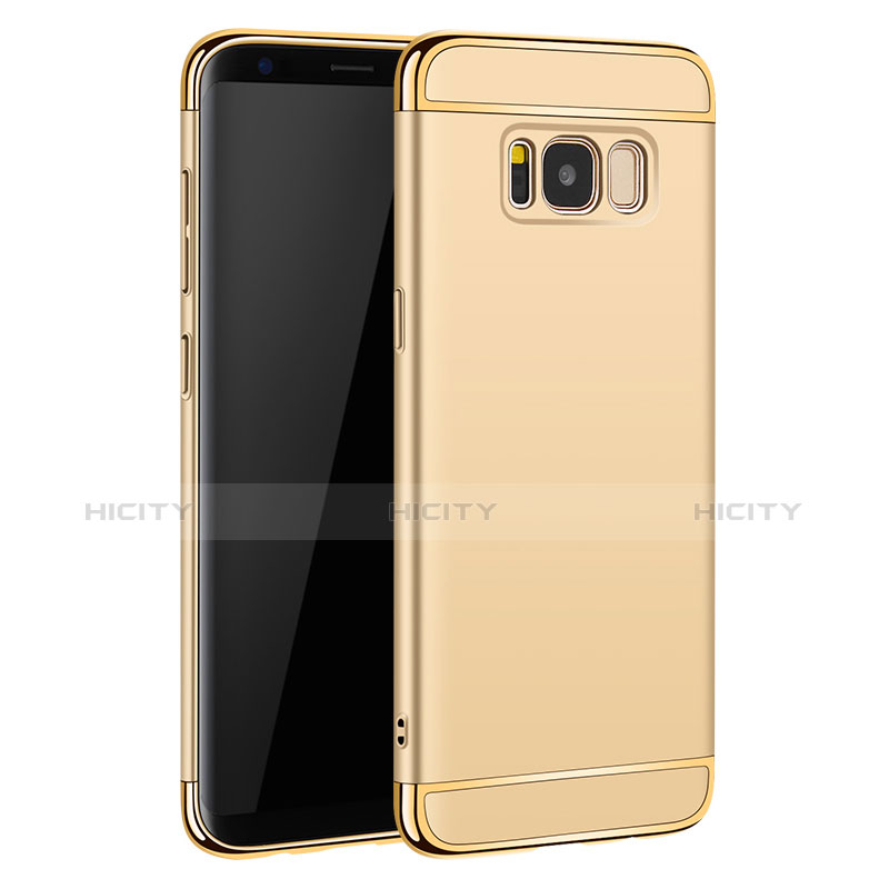 Handyhülle Hülle Luxus Metall Rahmen und Kunststoff für Samsung Galaxy S8 Gold Plus