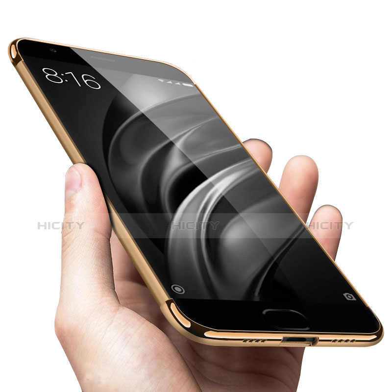 Handyhülle Hülle Luxus Metall Rahmen und Kunststoff für Xiaomi Mi 6 Gold groß