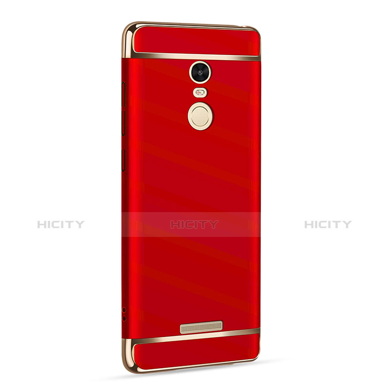 Handyhülle Hülle Luxus Metall Rahmen und Kunststoff für Xiaomi Redmi Note 3 Pro Rot groß