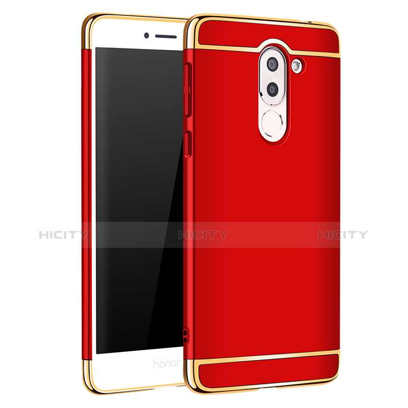 Handyhülle Hülle Luxus Metall Rahmen und Kunststoff M02 für Huawei Honor 6X Pro Rot groß