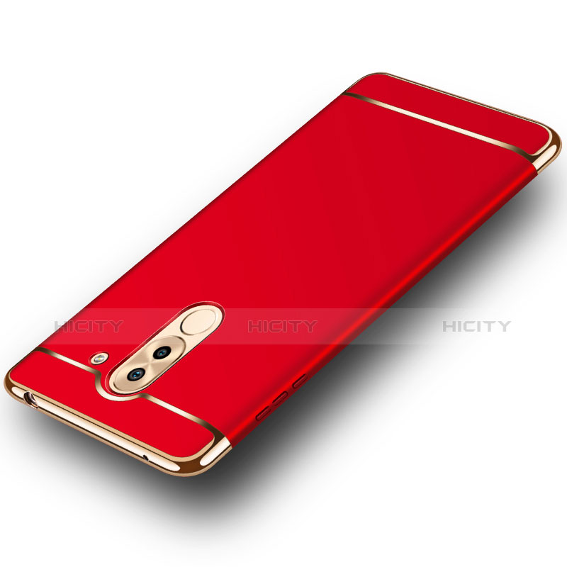 Handyhülle Hülle Luxus Metall Rahmen und Kunststoff M02 für Huawei Honor 6X Pro Rot groß