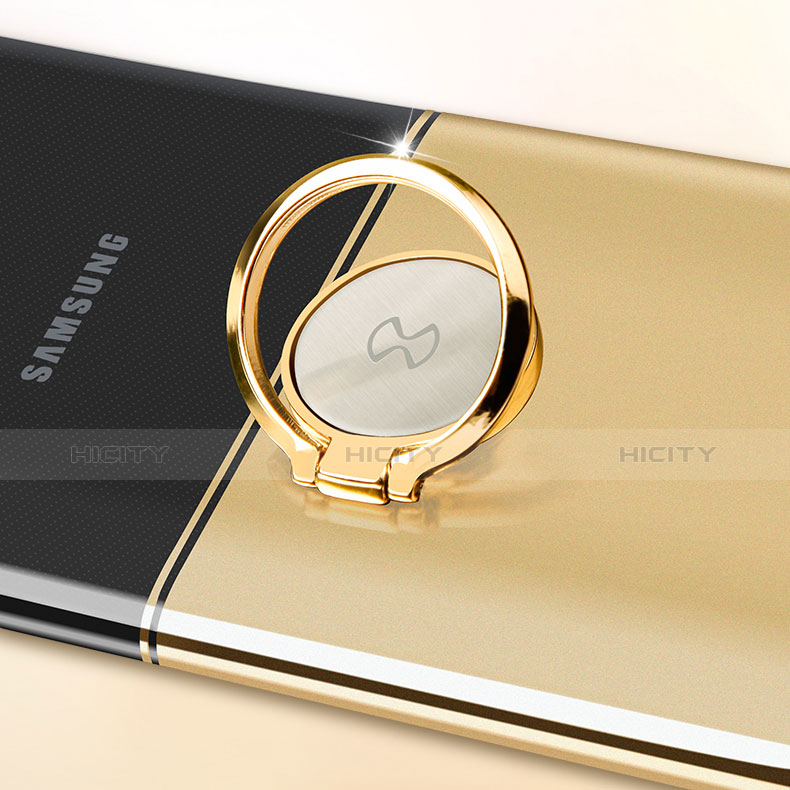 Handyhülle Hülle Luxus Metall Rahmen und Kunststoff mit Magnetisch Fingerring Ständer für Samsung Galaxy S8 Gold