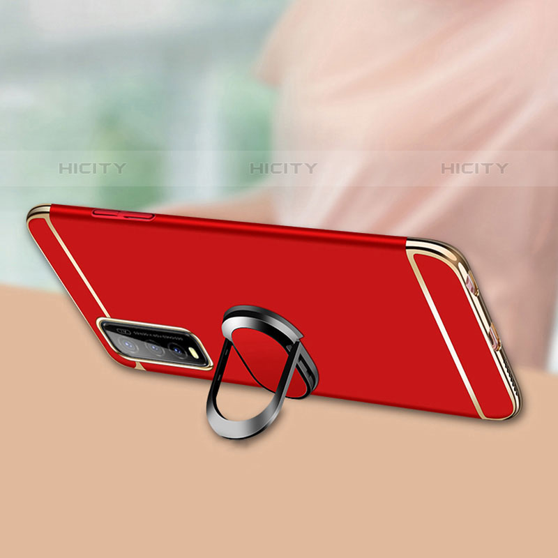 Handyhülle Hülle Luxus Metall Rahmen und Kunststoff Schutzhülle Hartschalen Tasche mit Fingerring Ständer für Vivo iQOO U1