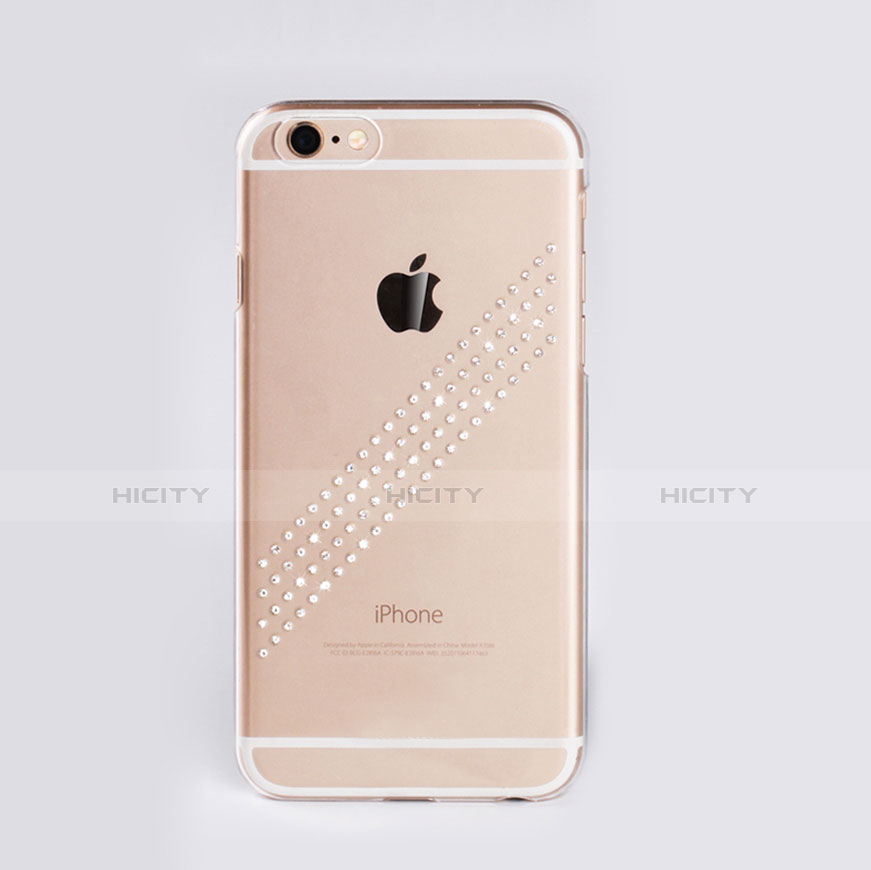 Handyhülle Hülle Luxus Strass Diamant Schutzhülle für Apple iPhone 6S Plus Weiß Plus