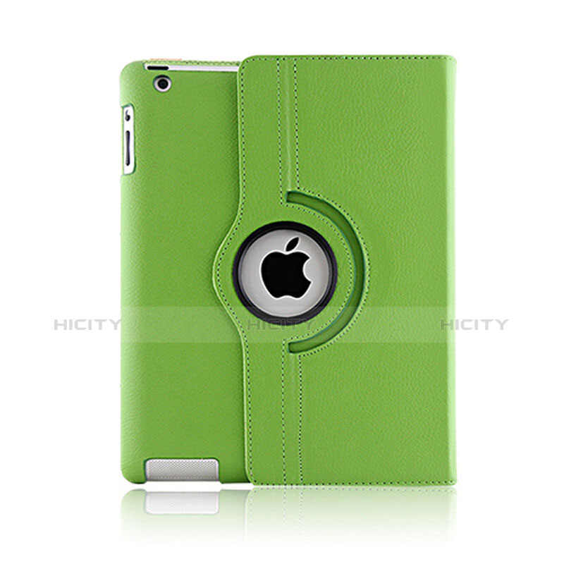 Handyhülle Hülle Rotierende Tasche Leder für Apple iPad 3 Grün