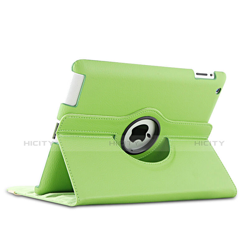 Handyhülle Hülle Rotierende Tasche Leder für Apple iPad 4 Grün