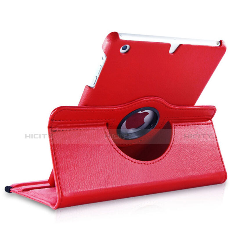 Handyhülle Hülle Rotierende Tasche Leder für Apple iPad Mini 3 Rot