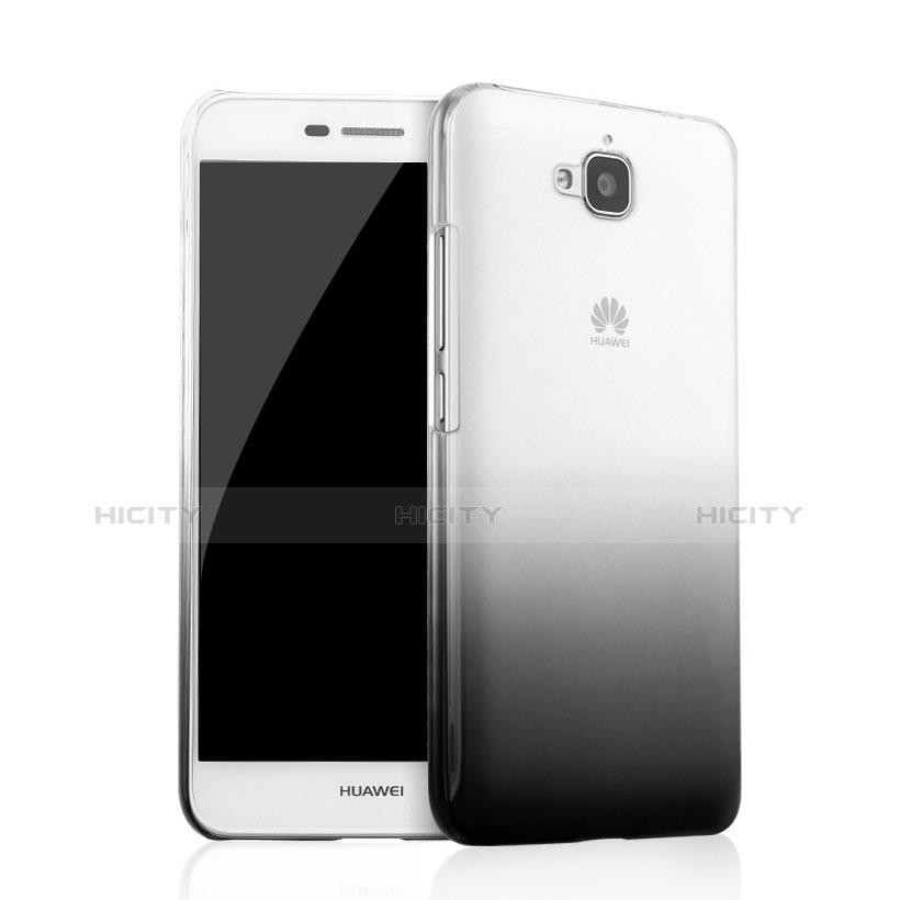 Handyhülle Hülle Schutzhülle Durchsichtig Farbverlauf für Huawei Y6 Pro Schwarz Plus