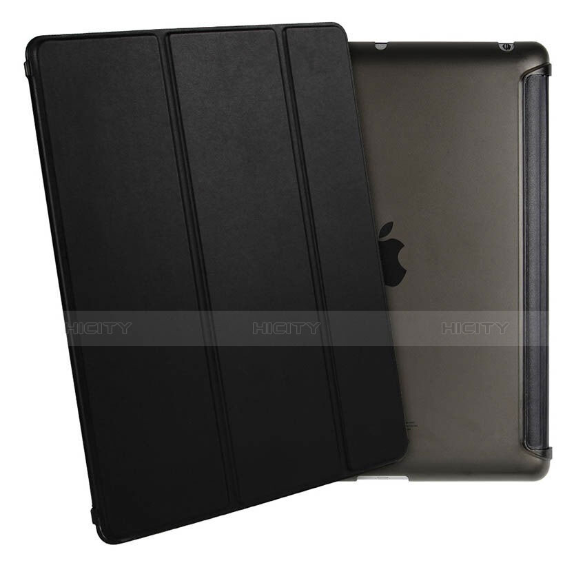 Handyhülle Hülle Stand Tasche Leder für Apple iPad 2 Schwarz