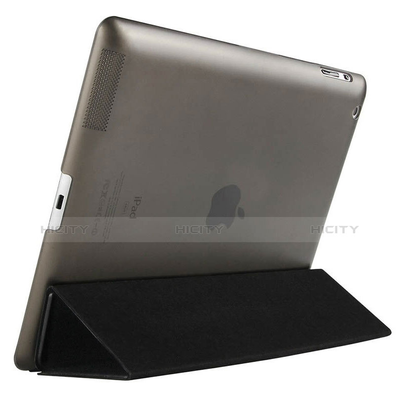 Handyhülle Hülle Stand Tasche Leder für Apple iPad 2 Schwarz