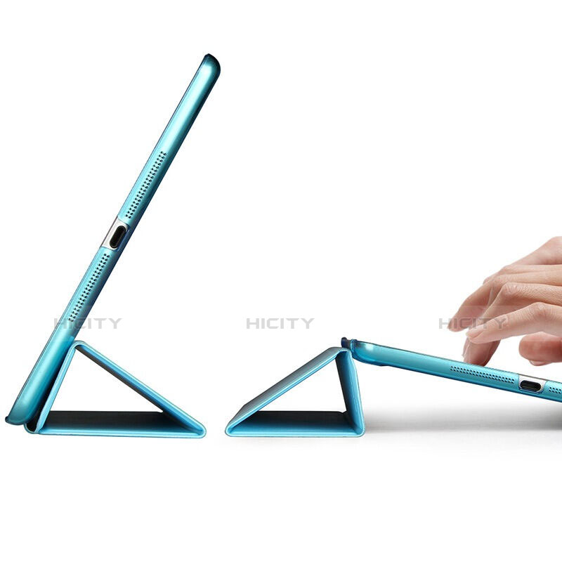 Handyhülle Hülle Stand Tasche Leder für Apple iPad Mini 2 Hellblau