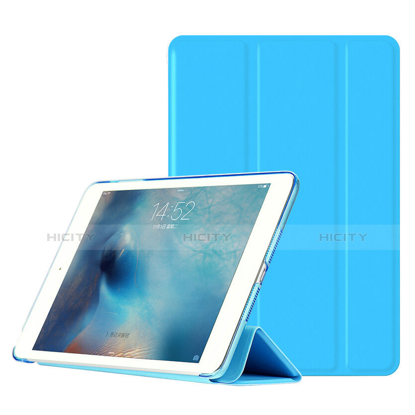 Handyhülle Hülle Stand Tasche Leder für Apple iPad Mini 2 Hellblau