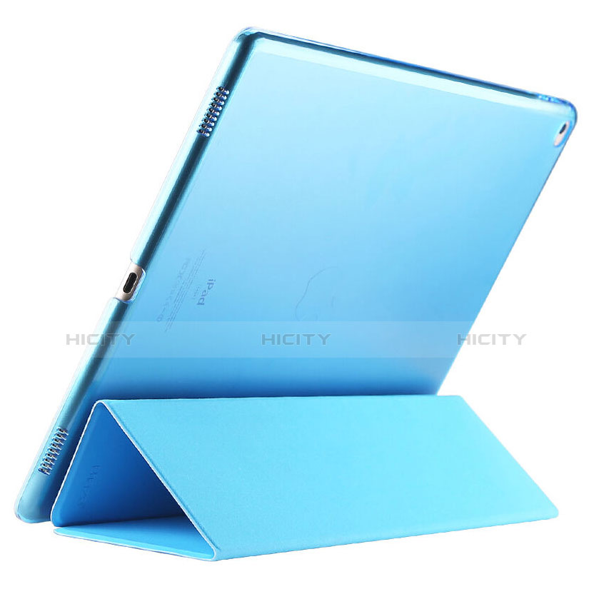 Handyhülle Hülle Stand Tasche Leder für Apple iPad Pro 12.9 Hellblau