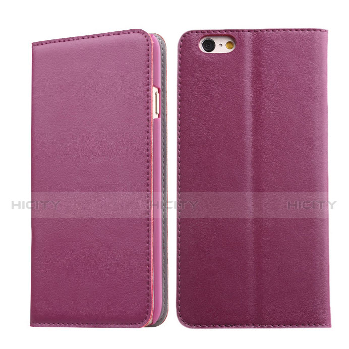 Handyhülle Hülle Stand Tasche Leder für Apple iPhone 6 Plus Violett Plus