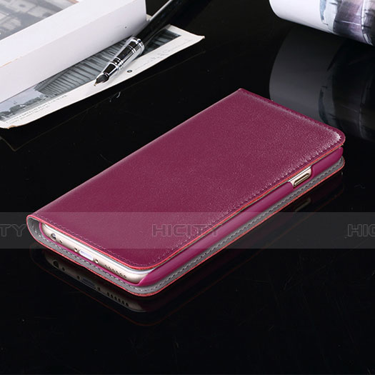 Handyhülle Hülle Stand Tasche Leder für Apple iPhone 6 Plus Violett groß