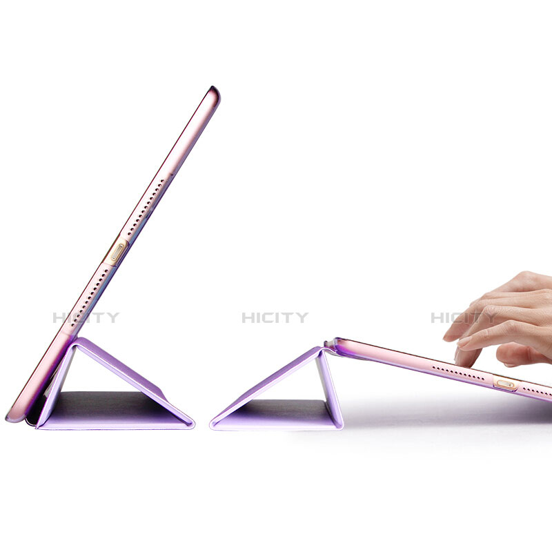 Handyhülle Hülle Stand Tasche Leder für Apple New iPad 9.7 (2017) Violett