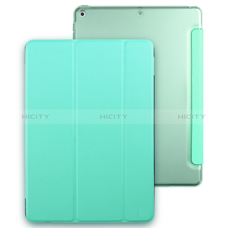 Handyhülle Hülle Stand Tasche Leder für Apple New iPad 9.7 (2018) Grün