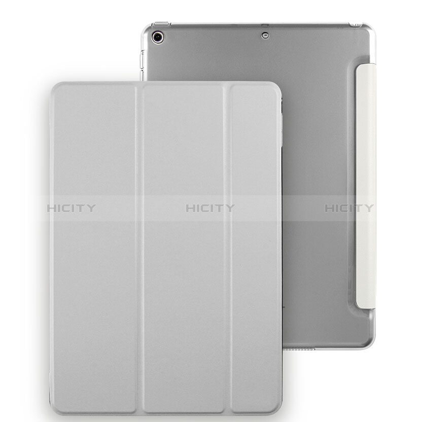 Handyhülle Hülle Stand Tasche Leder für Apple New iPad 9.7 (2018) Silber