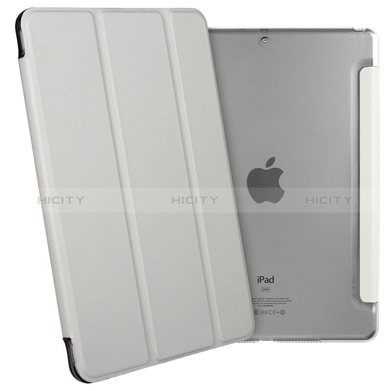 Handyhülle Hülle Stand Tasche Leder für Apple New iPad 9.7 (2018) Silber