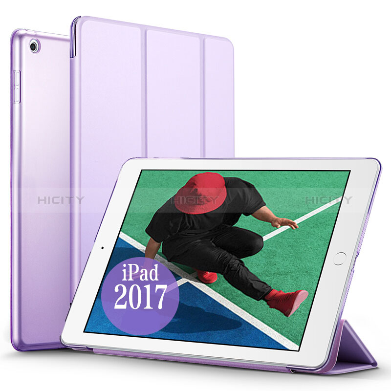 Handyhülle Hülle Stand Tasche Leder für Apple New iPad 9.7 (2018) Violett