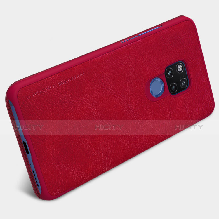 Handyhülle Hülle Stand Tasche Leder für Huawei Mate 20 X Rot