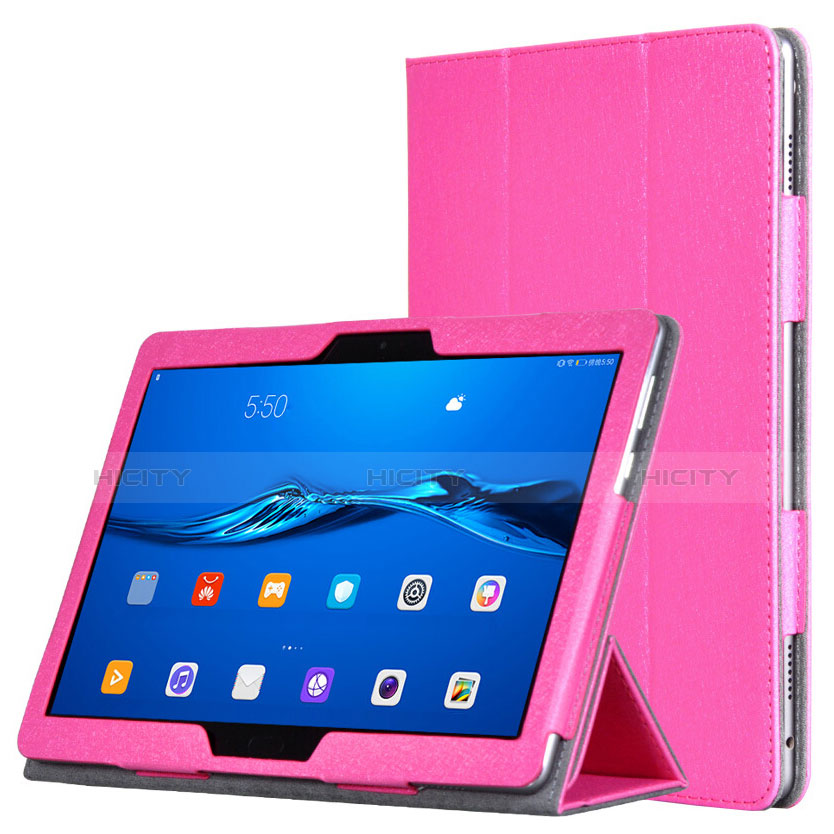 Handyhülle Hülle Stand Tasche Leder für Huawei MediaPad M3 Lite Pink