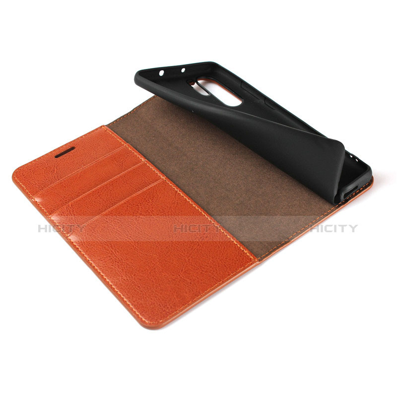 Handyhülle Hülle Stand Tasche Leder für Huawei P30 Pro New Edition Orange groß