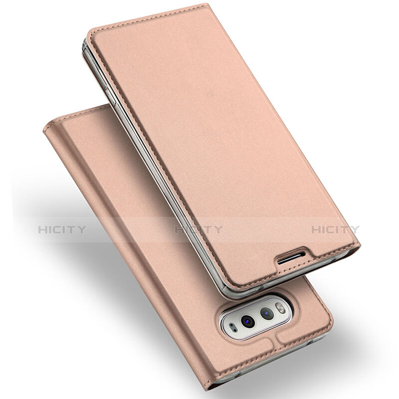 Handyhülle Hülle Stand Tasche Leder für LG G6 Rosegold