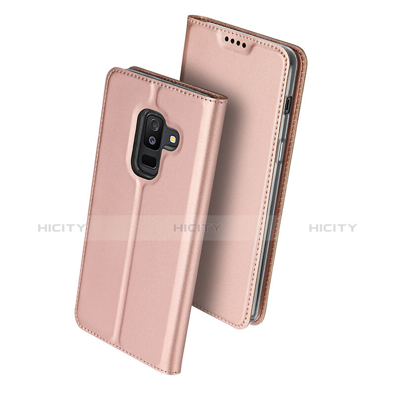 Handyhülle Hülle Stand Tasche Leder für Samsung Galaxy A6 Plus (2018) Rosa Plus