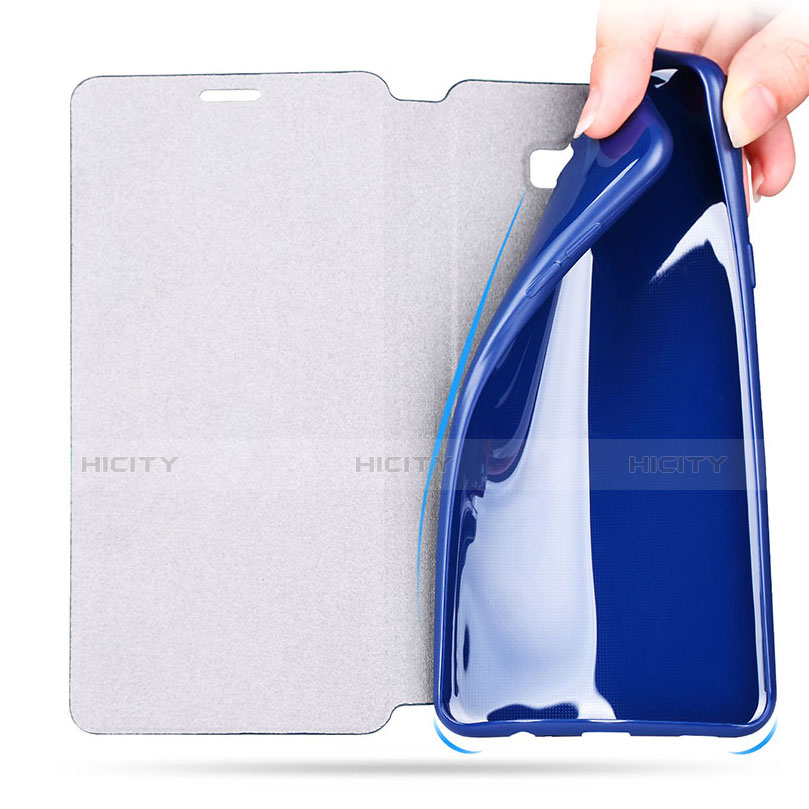 Handyhülle Hülle Stand Tasche Leder für Samsung Galaxy C5 Pro C5010 Blau groß