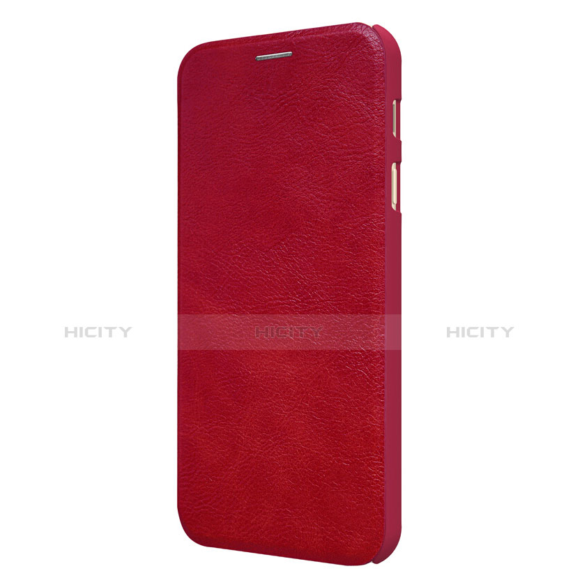 Handyhülle Hülle Stand Tasche Leder für Samsung Galaxy C8 C710F Rot