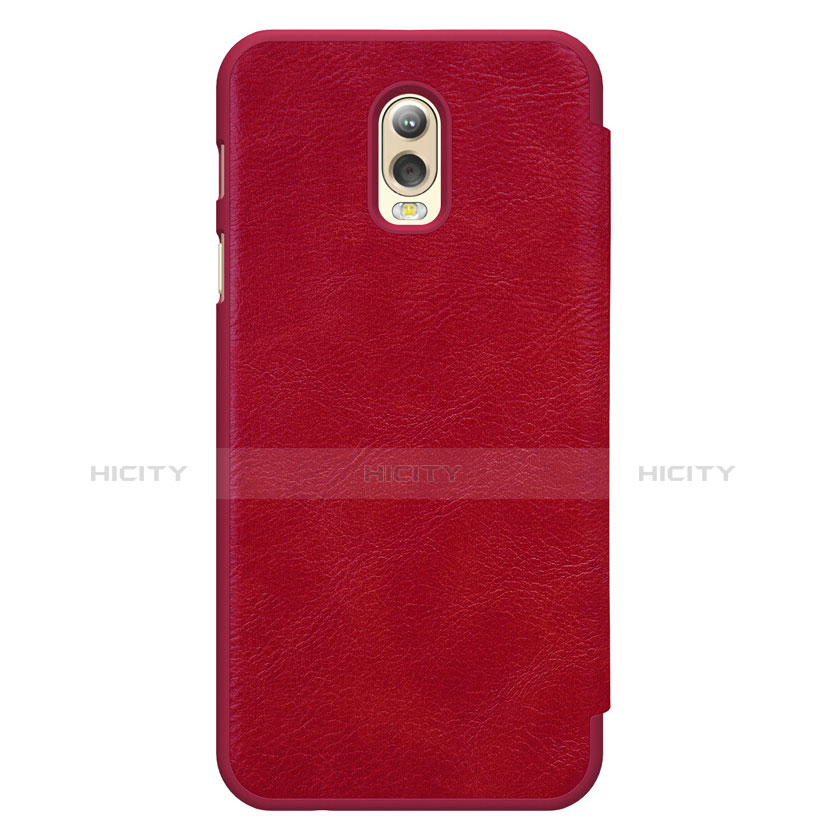 Handyhülle Hülle Stand Tasche Leder für Samsung Galaxy J7 Plus Rot