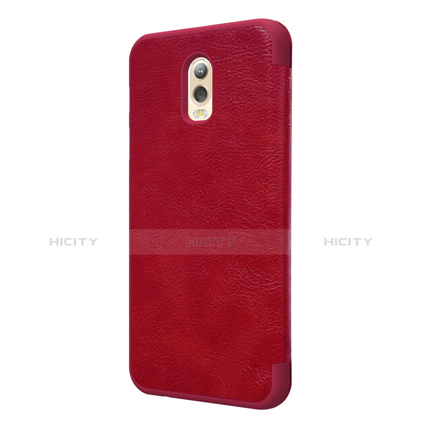 Handyhülle Hülle Stand Tasche Leder für Samsung Galaxy J7 Plus Rot