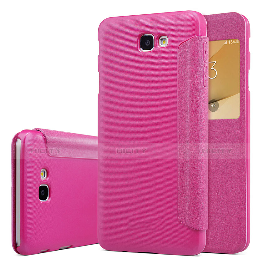 Handyhülle Hülle Stand Tasche Leder für Samsung Galaxy On5 (2016) G570 G570F Pink