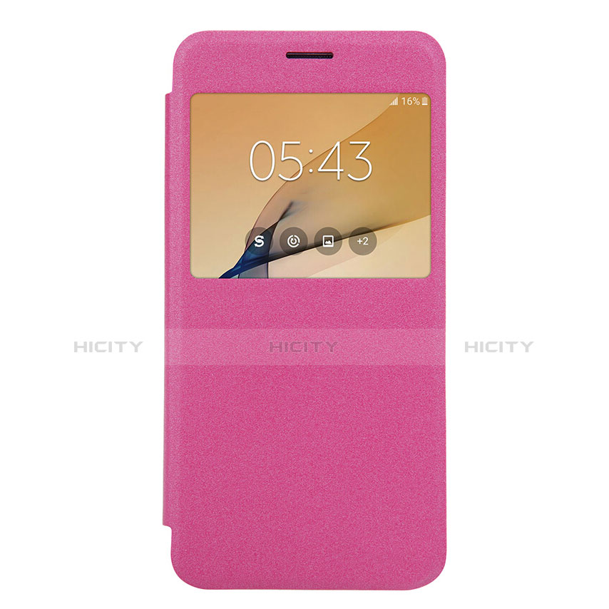 Handyhülle Hülle Stand Tasche Leder für Samsung Galaxy On5 (2016) G570 G570F Pink